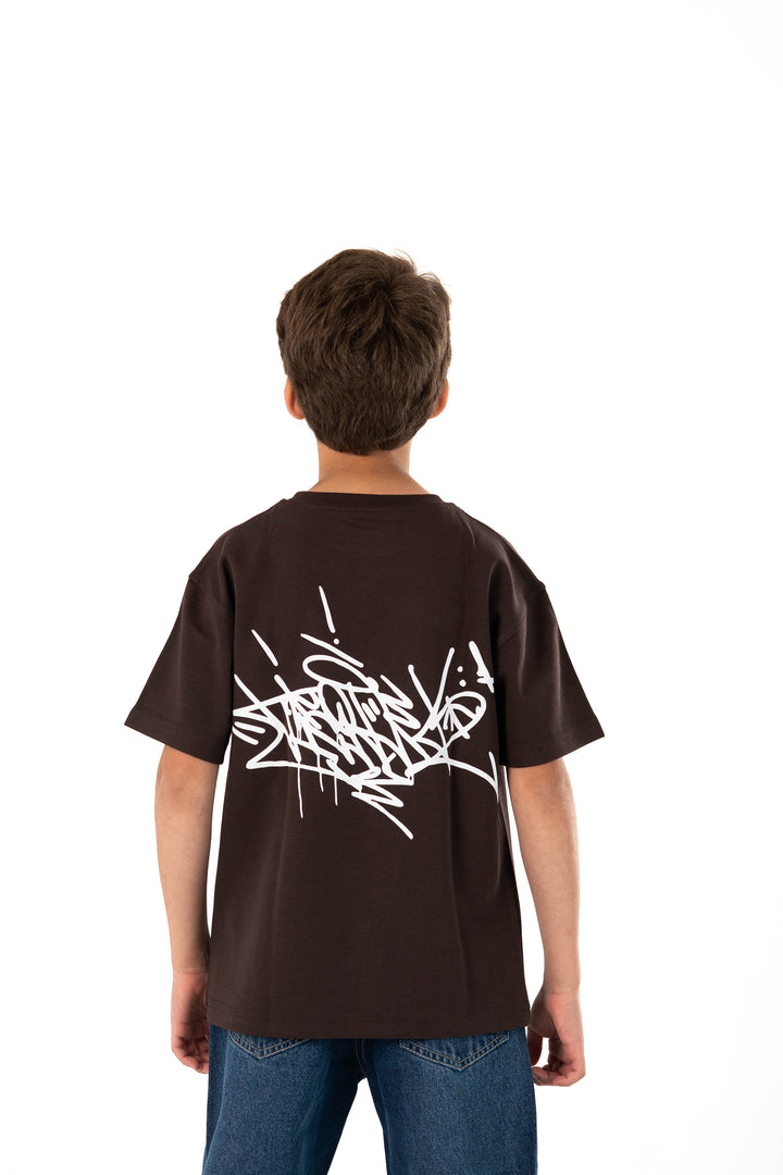 Zigzag Junior Tee — Brown