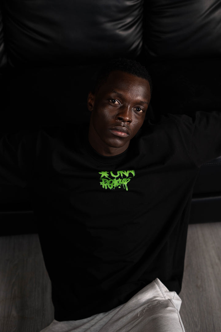 Hustle Graffiti Tee — Black
