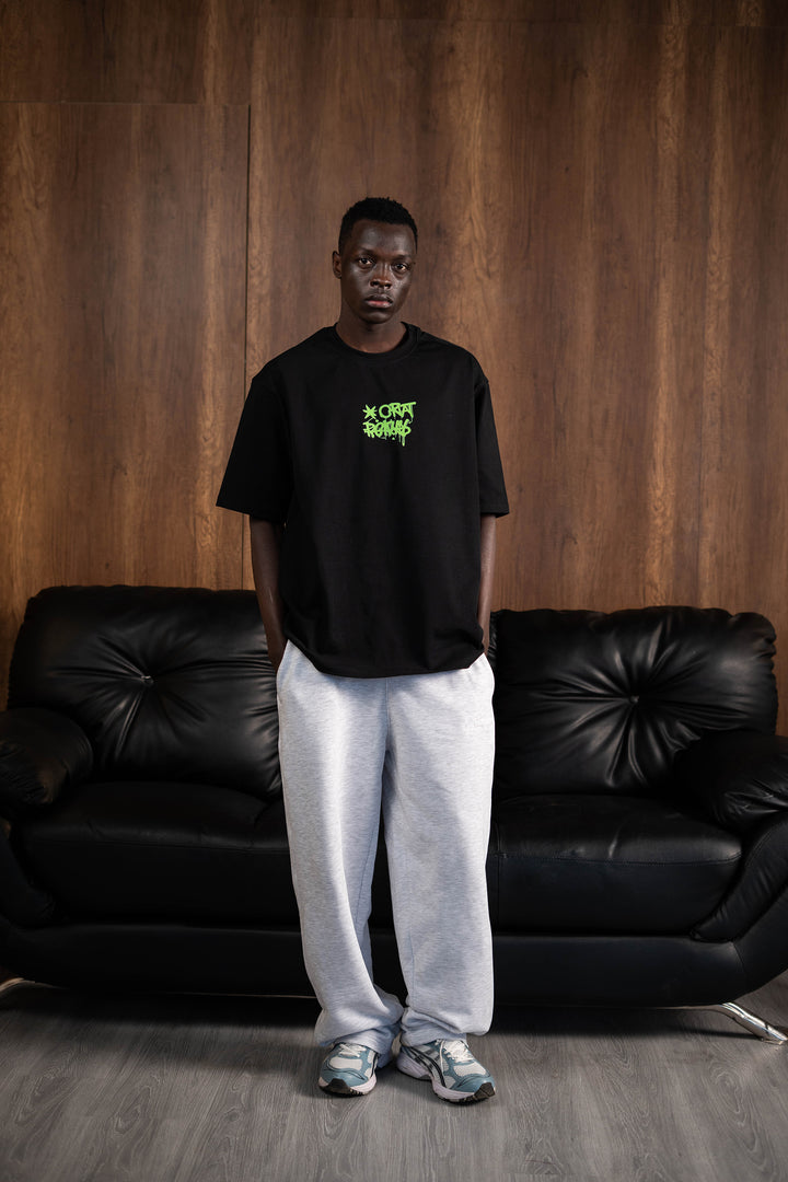 Hustle Graffiti Tee — Black