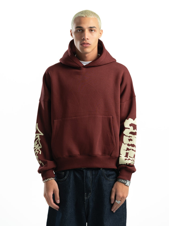 Graffiti Hoodie – Burgundy