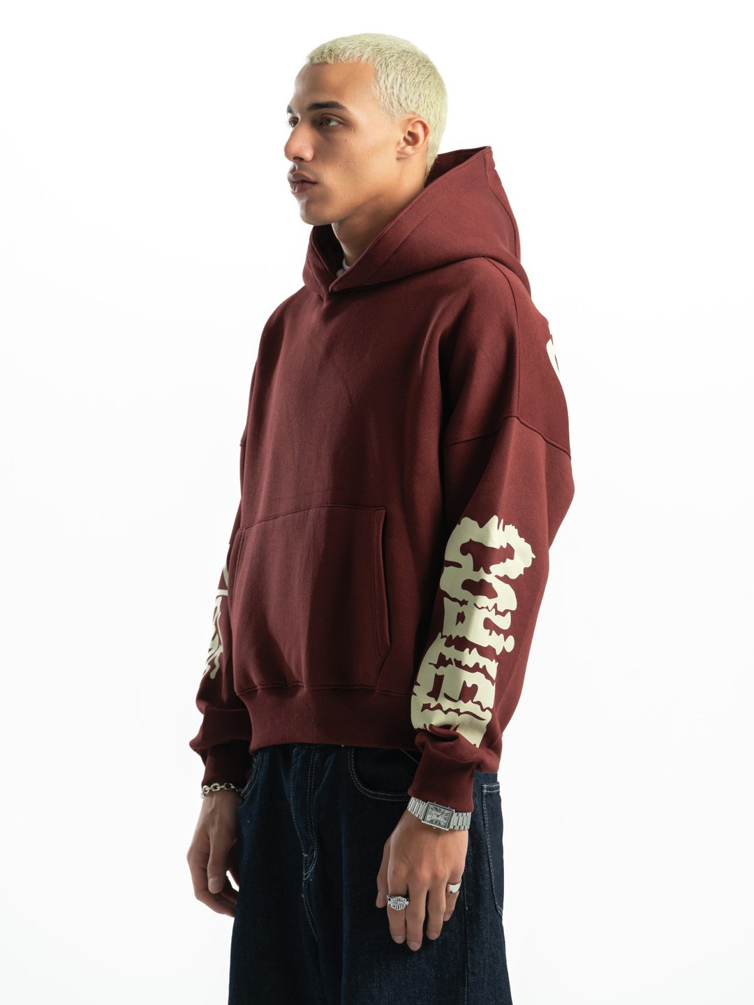 Graffiti Hoodie – Burgundy
