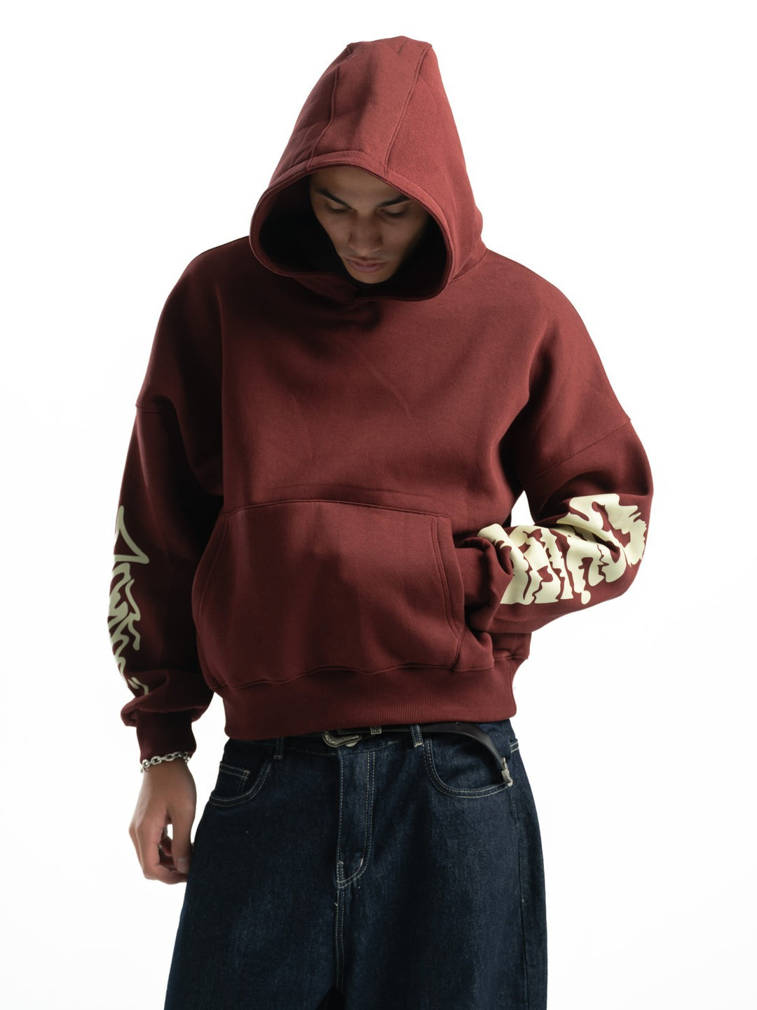 Graffiti Hoodie – Burgundy