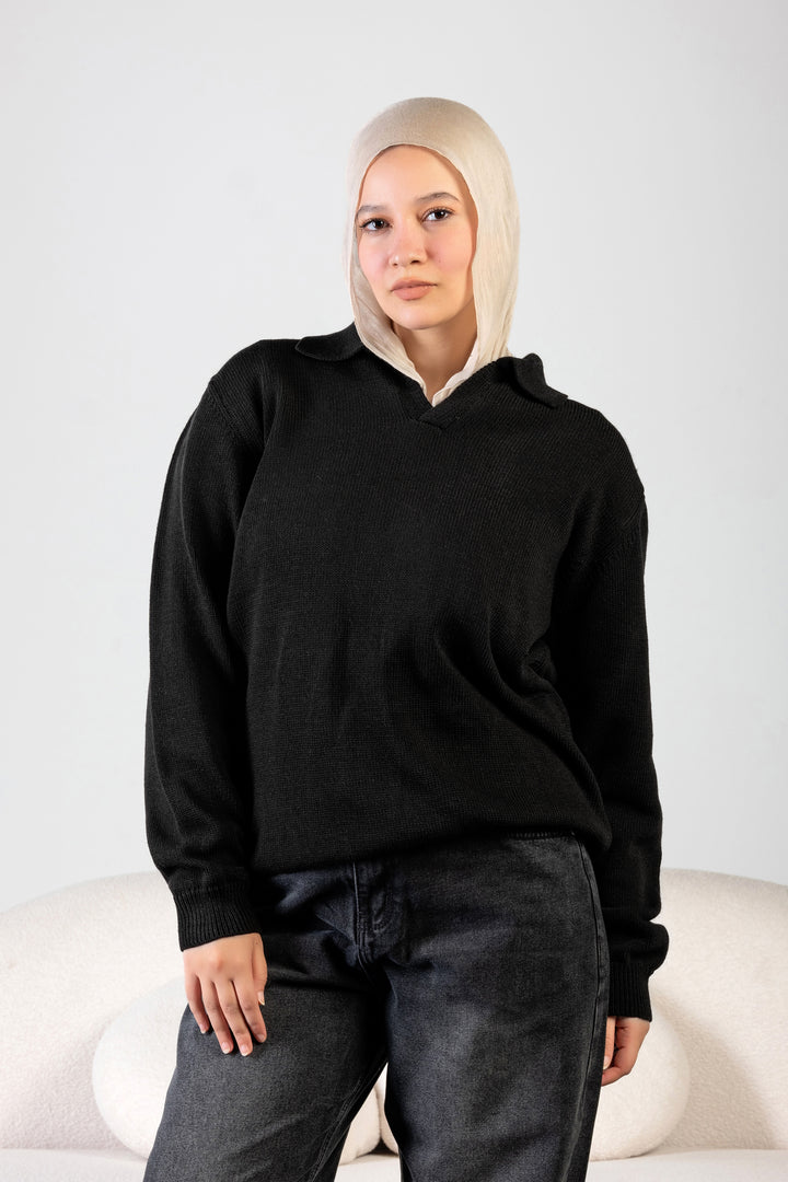 Knitted Polo Sweater