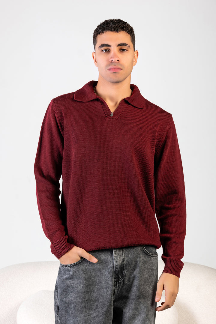 Knitted Polo Sweater