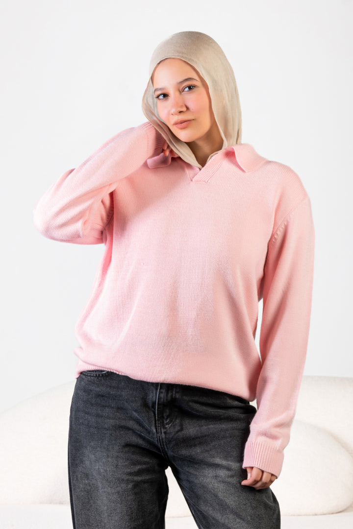 Knitted Polo Sweater