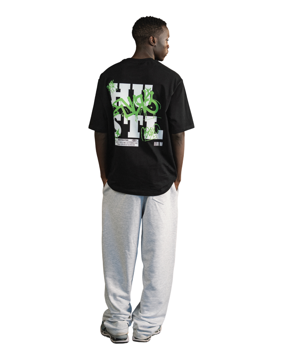 Hustle Graffiti Tee - Black