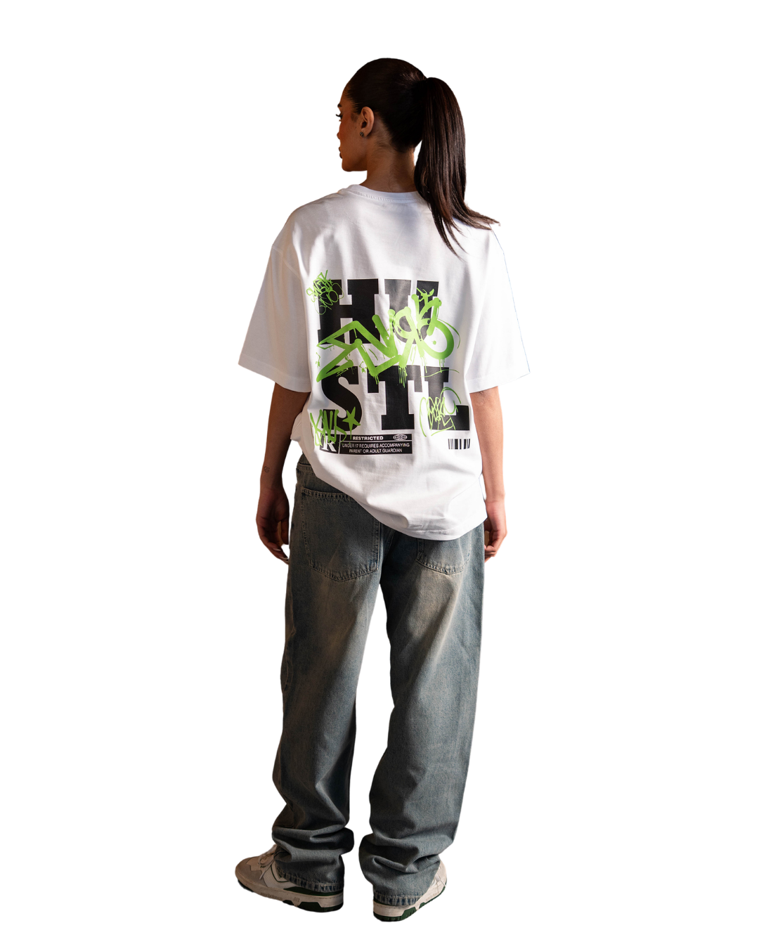 Hustle Graffiti Tee - White