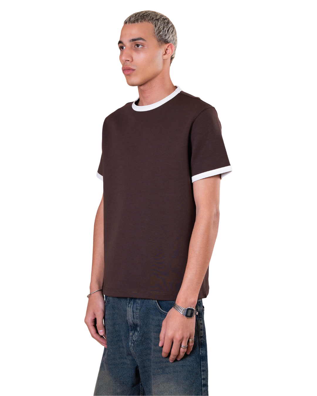 Ringer Tee - Brown