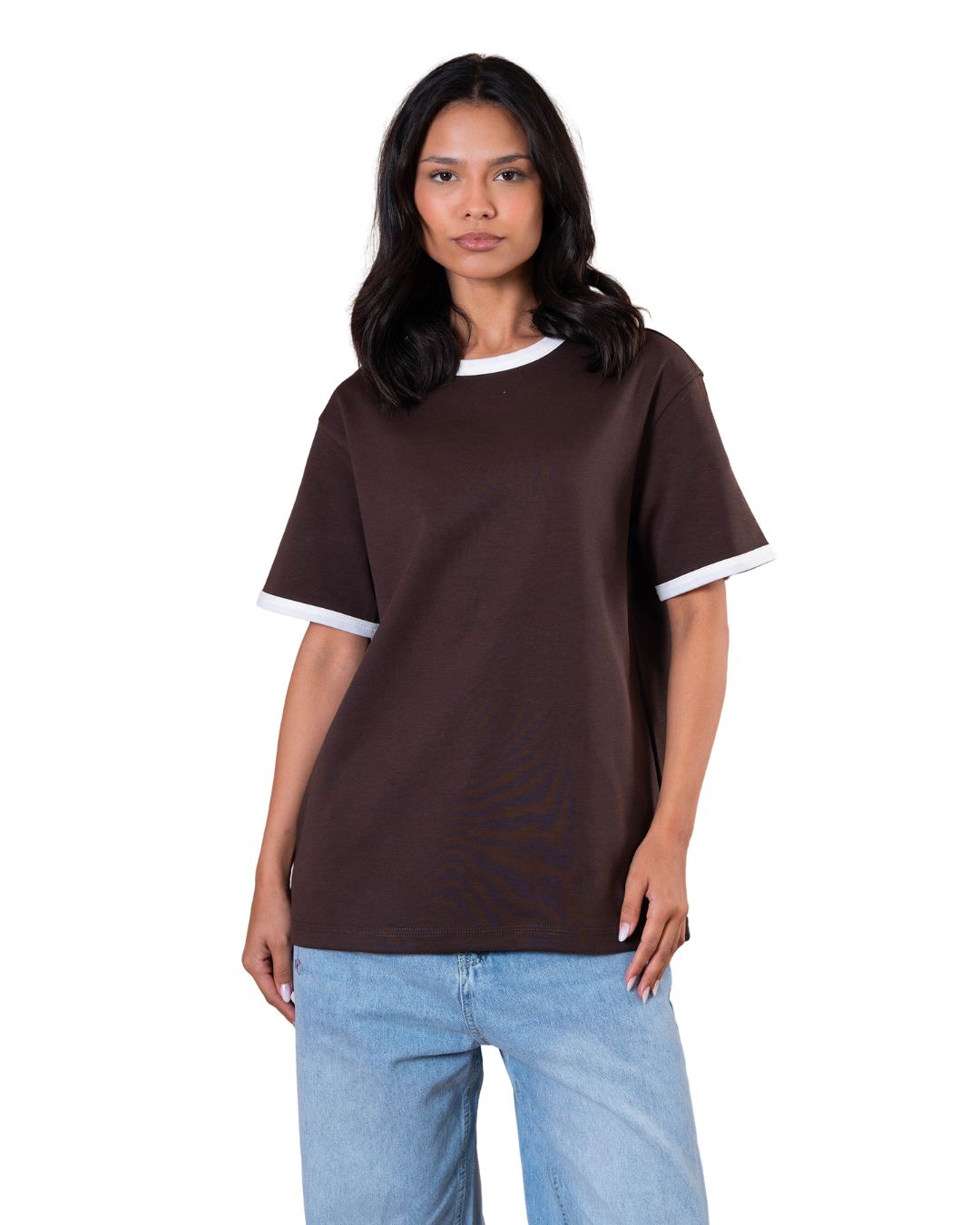 Ringer Tee - Brown