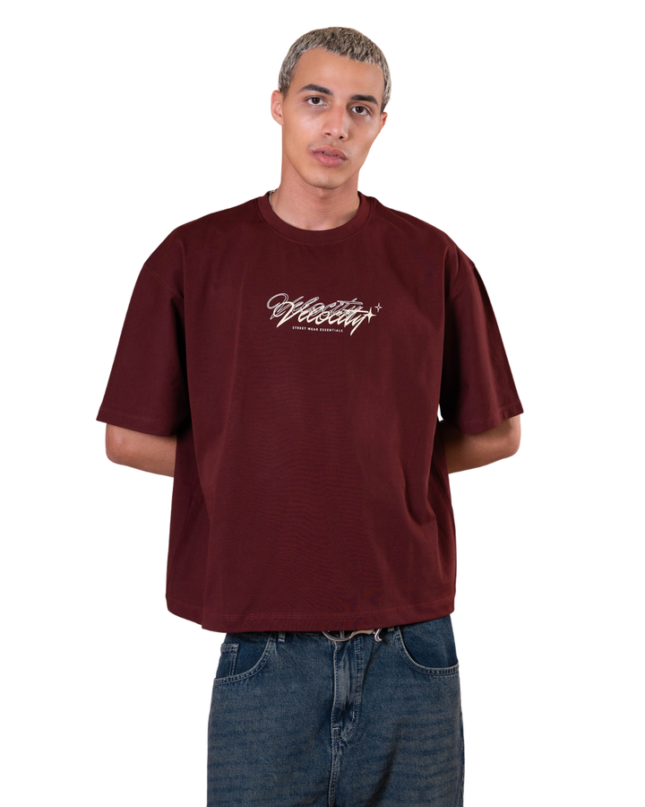 Velocity Tee - Burgandy