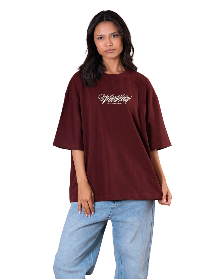 Velocity Tee - Burgandy