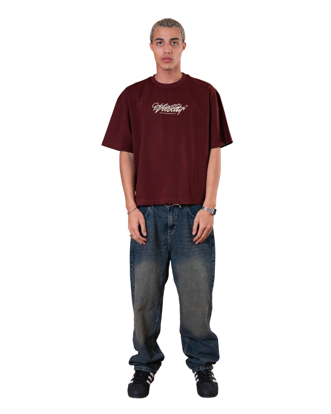 Velocity Tee - Burgandy