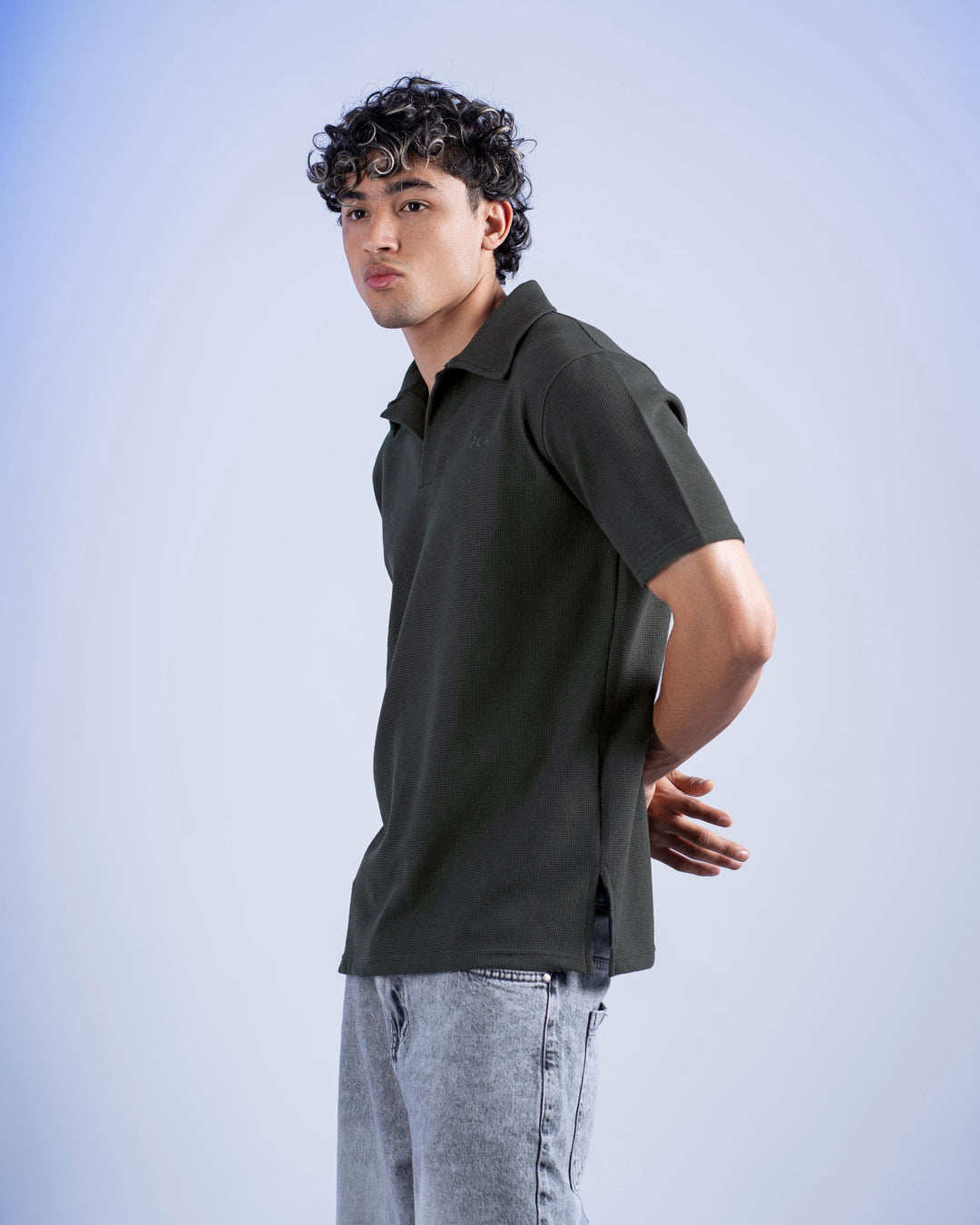 Biscuit Collar Tee – Gray