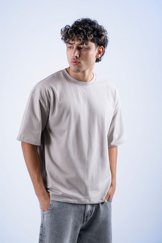 Beige Box Fit T-Shirt