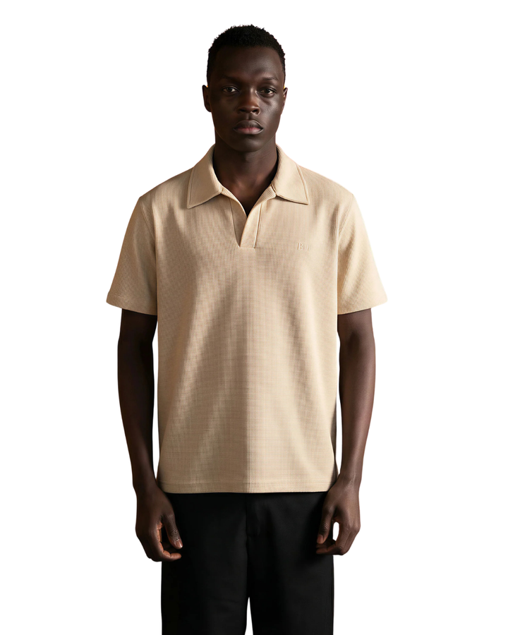 Biscuit Collar Tee - Beige