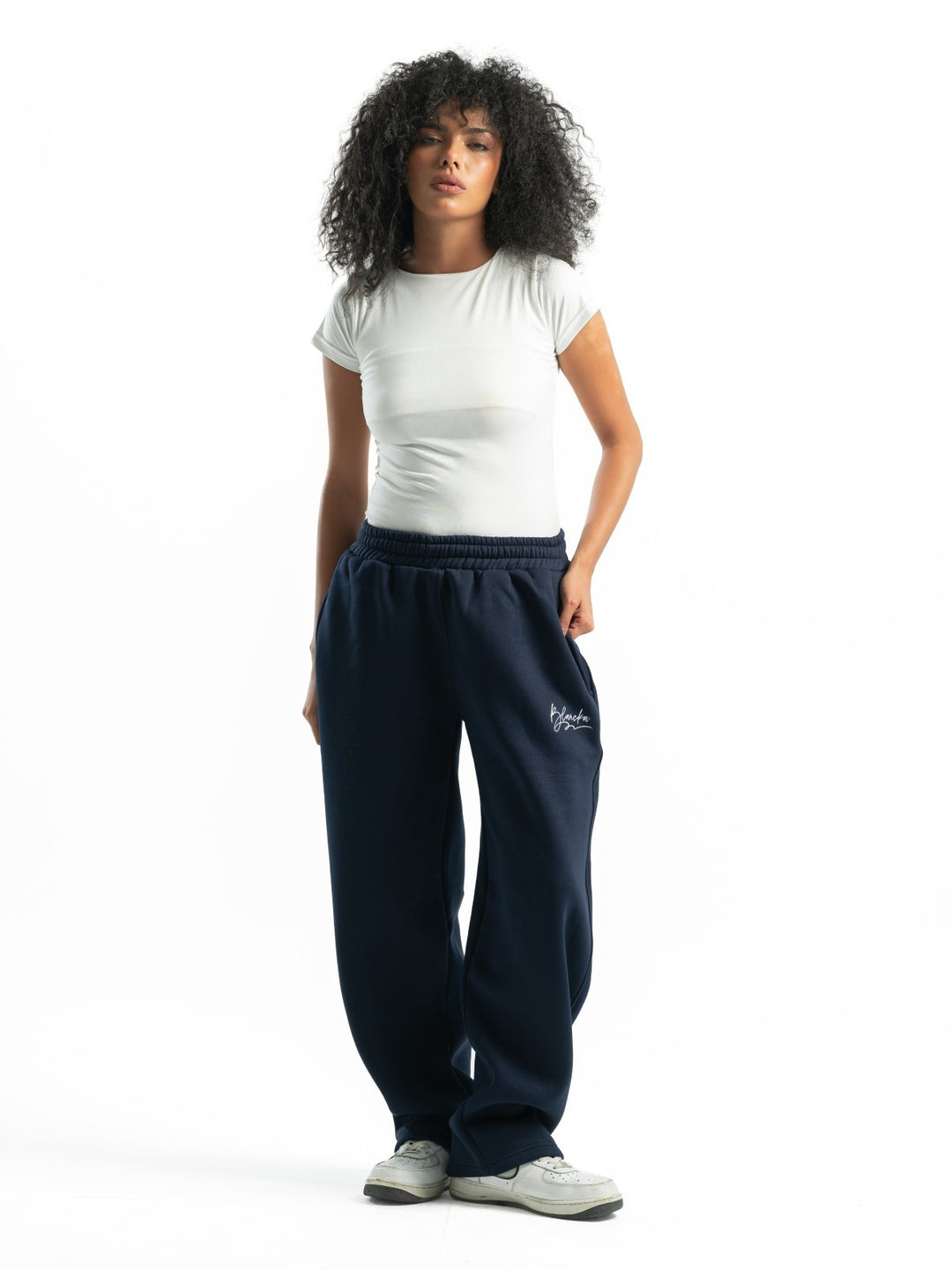 Wide Leg Sweatpants – Navy Blue