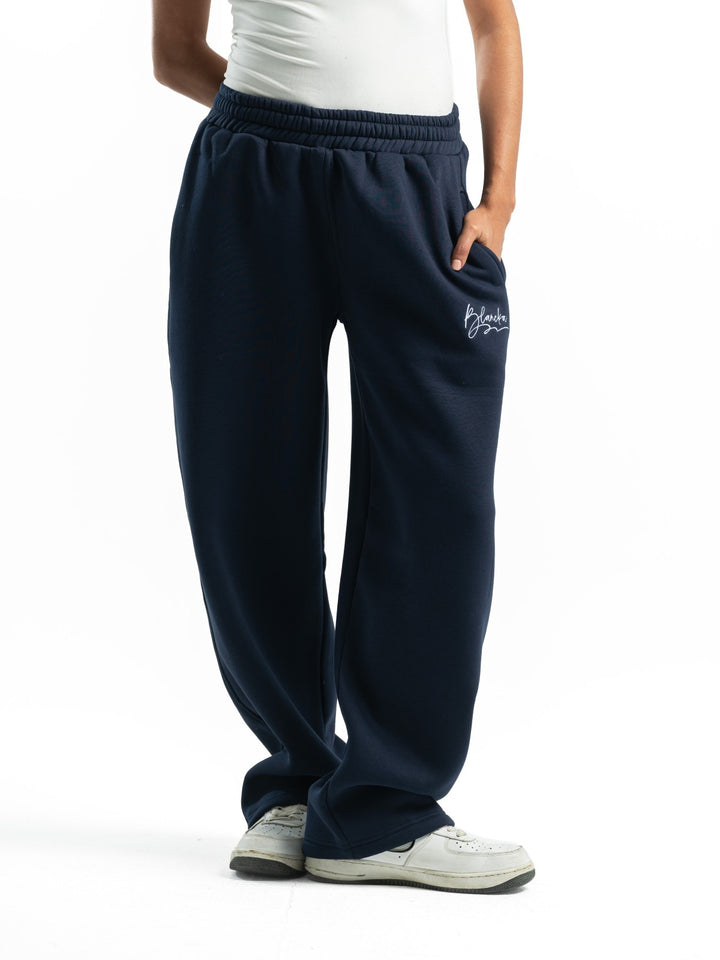 Wide Leg Sweatpants – Navy Blue