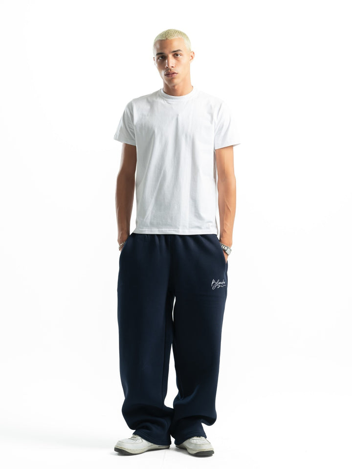 Wide Leg Sweatpants – Navy Blue