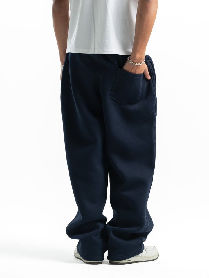 Wide Leg Sweatpants – Navy Blue