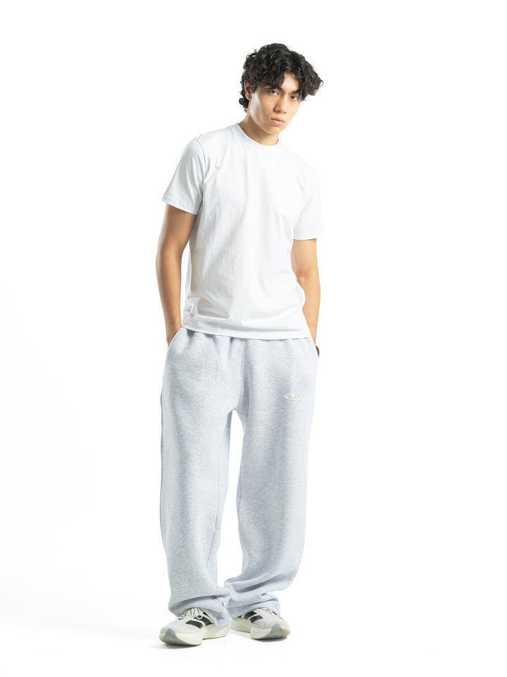 One Line Wide Leg Sweatpants – Light Grey