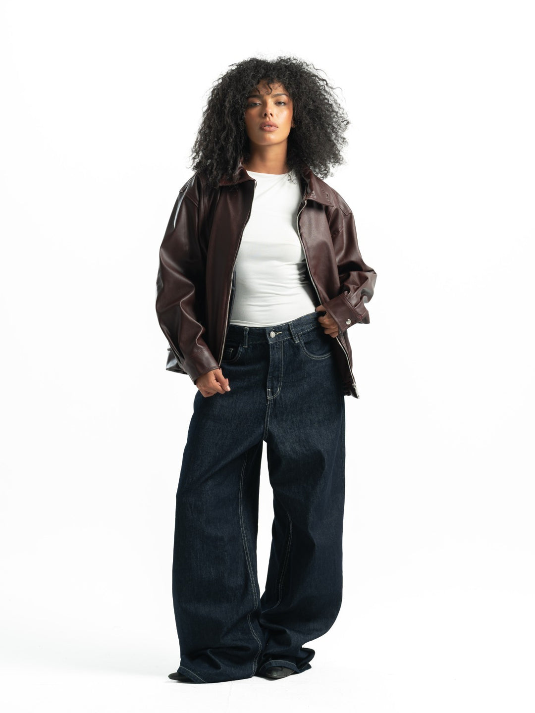 Leather Jacket – Burgundy