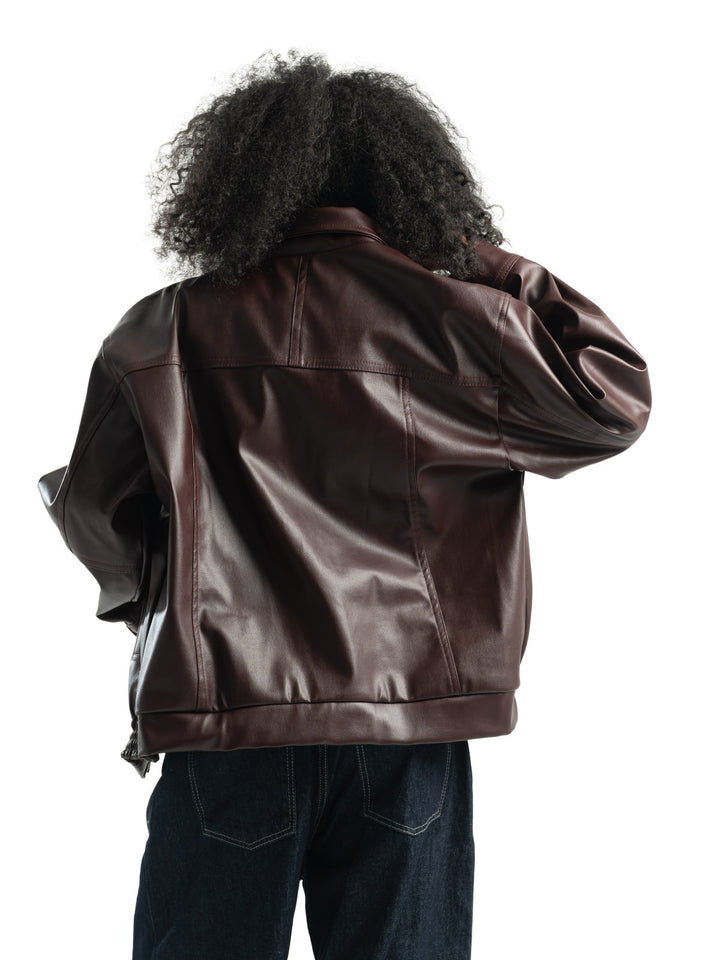 Leather Jacket – Burgundy