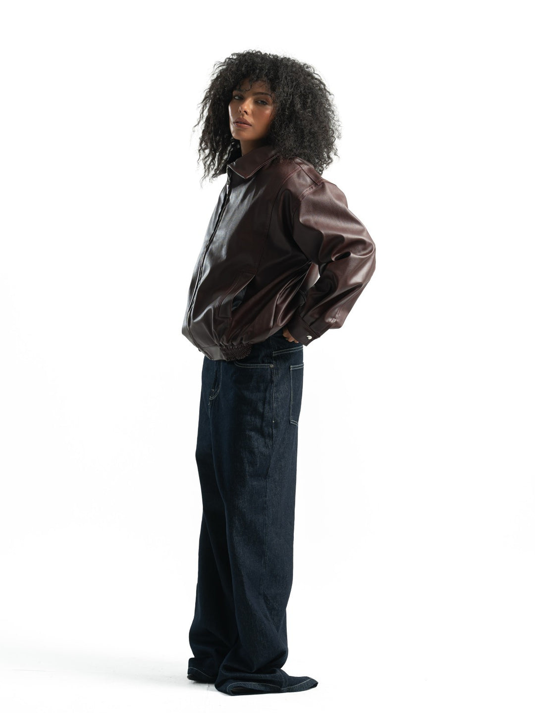 Leather Jacket – Burgundy
