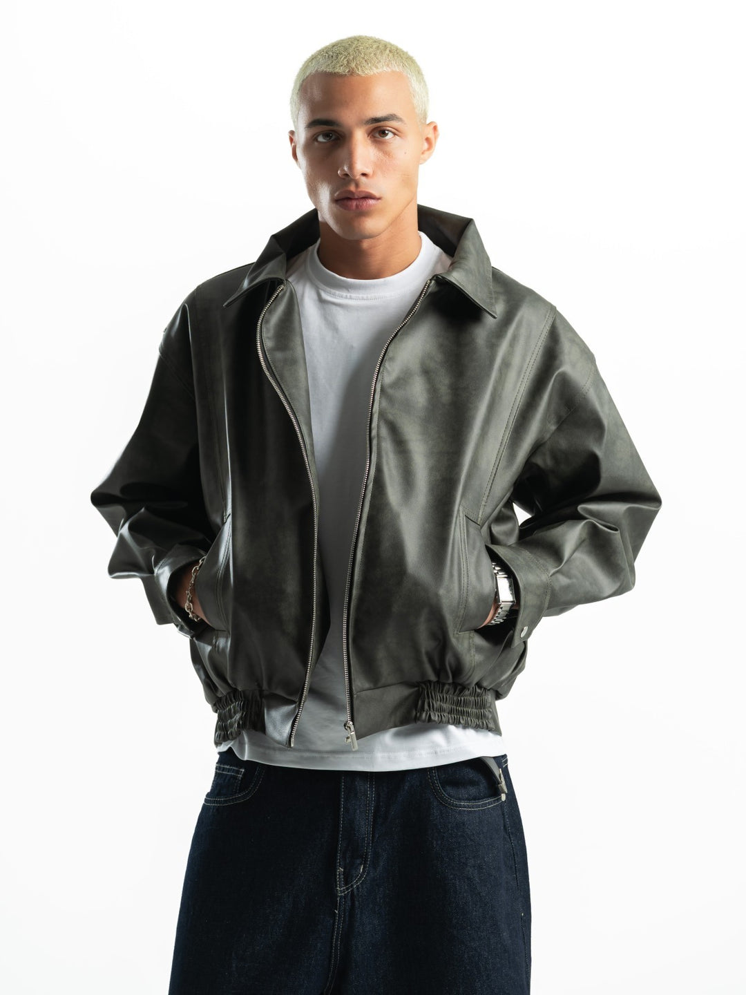 Leather Jacket – Olive