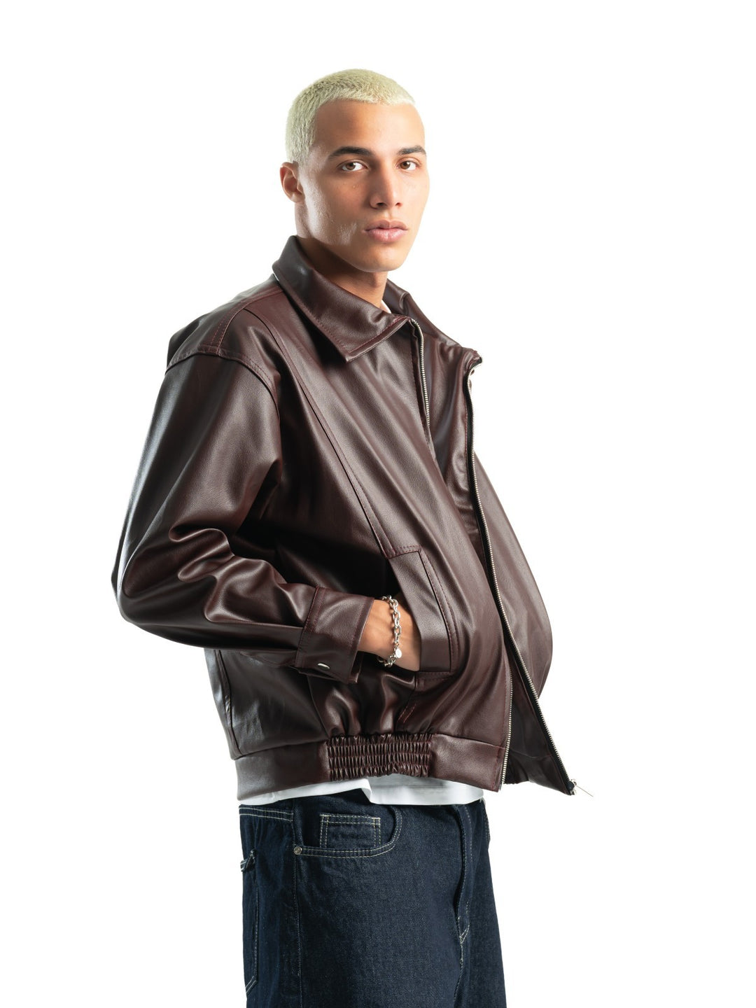 Leather Jacket – Burgundy