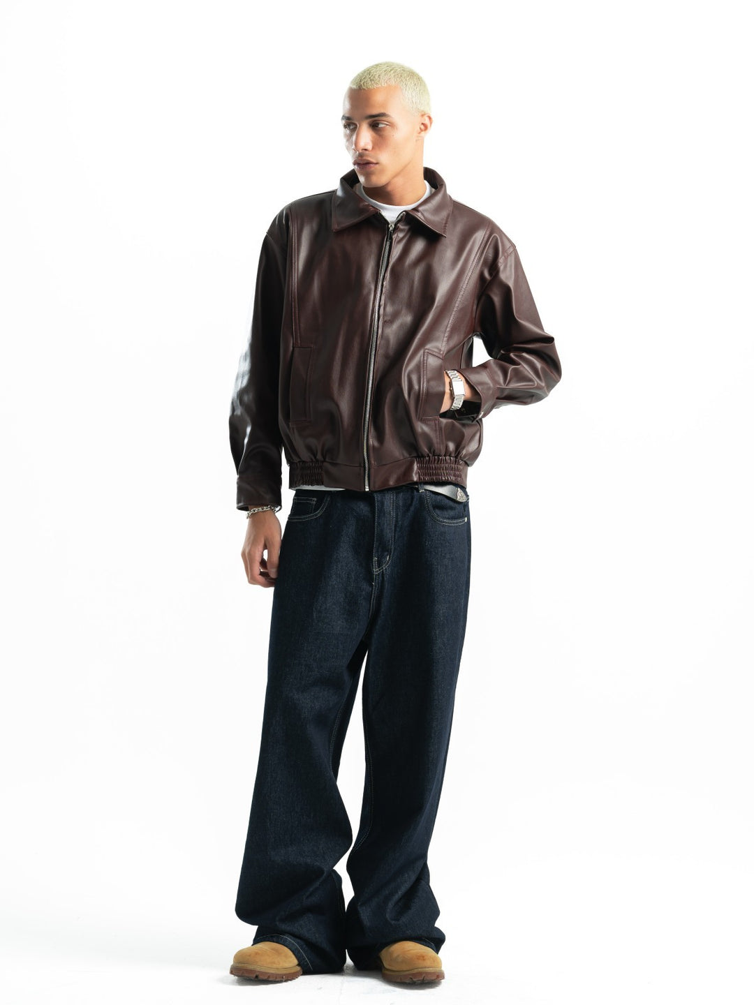 Leather Jacket – Burgundy