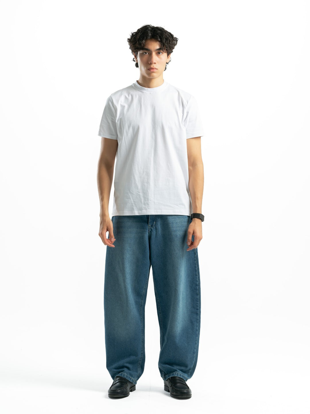 Balloon Fit Jeans – Washed Blue