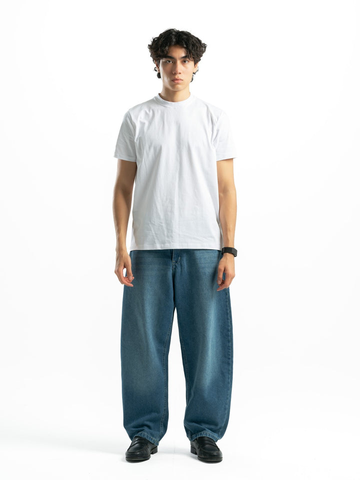 Balloon Fit Jeans – Washed Blue