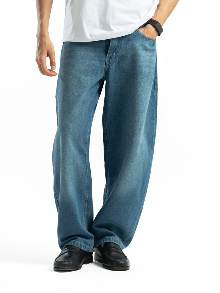 Balloon Fit Jeans – Washed Blue
