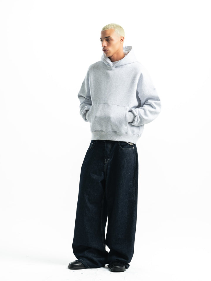 Box Fit Hoodie - Light Gray