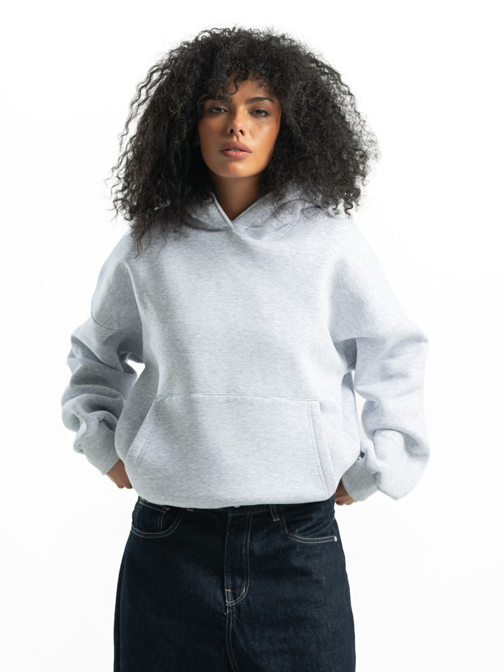 Box Fit Hoodie - Light Gray