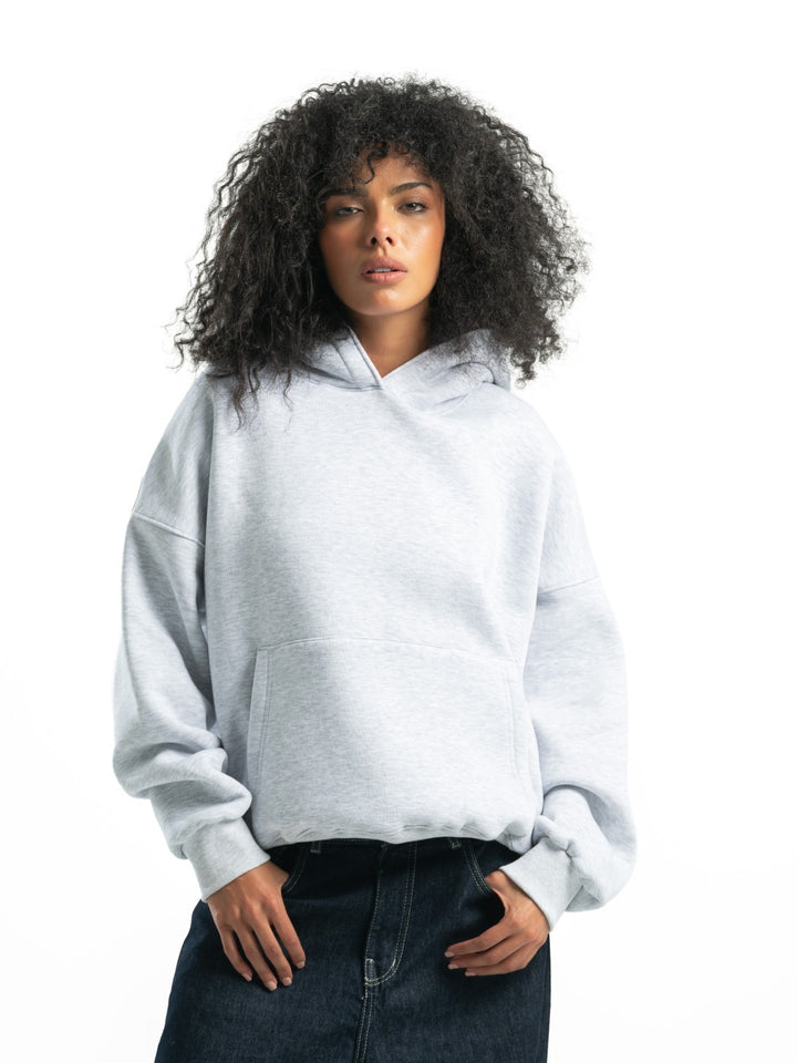 Box Fit Hoodie - Light Gray