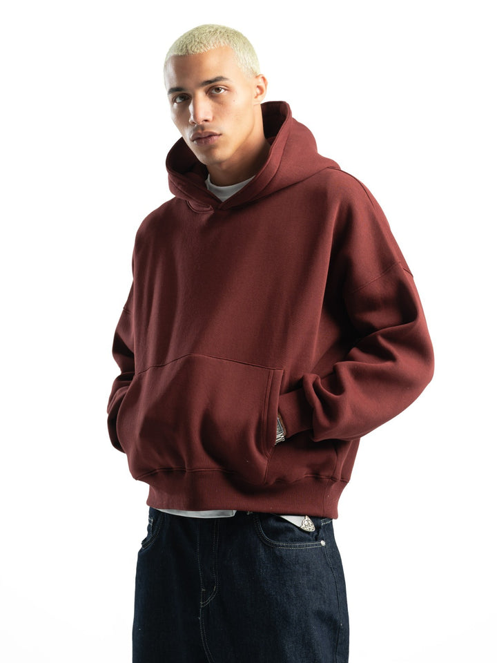 Box Fit Hoodie - Burgandy