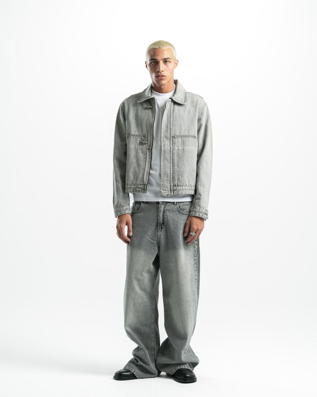 Denim Matching Set – Light Grey