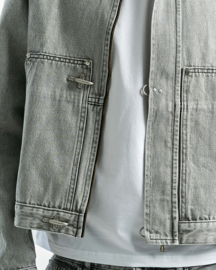 Denim Matching Set – Light Grey