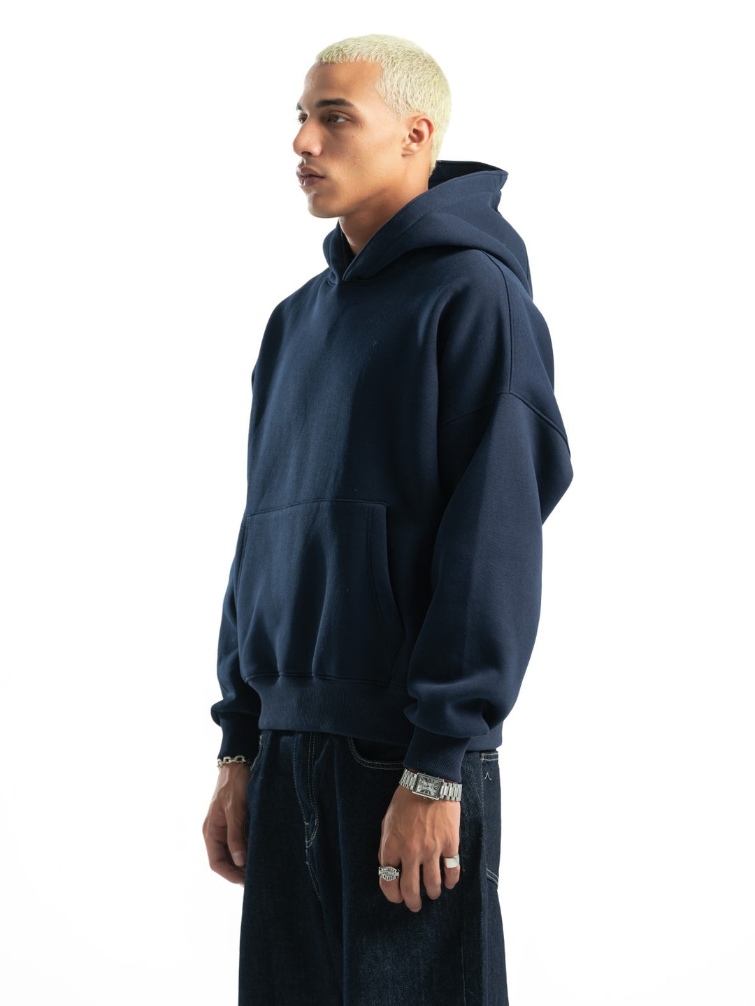 Box Fit Hoodie - Navy