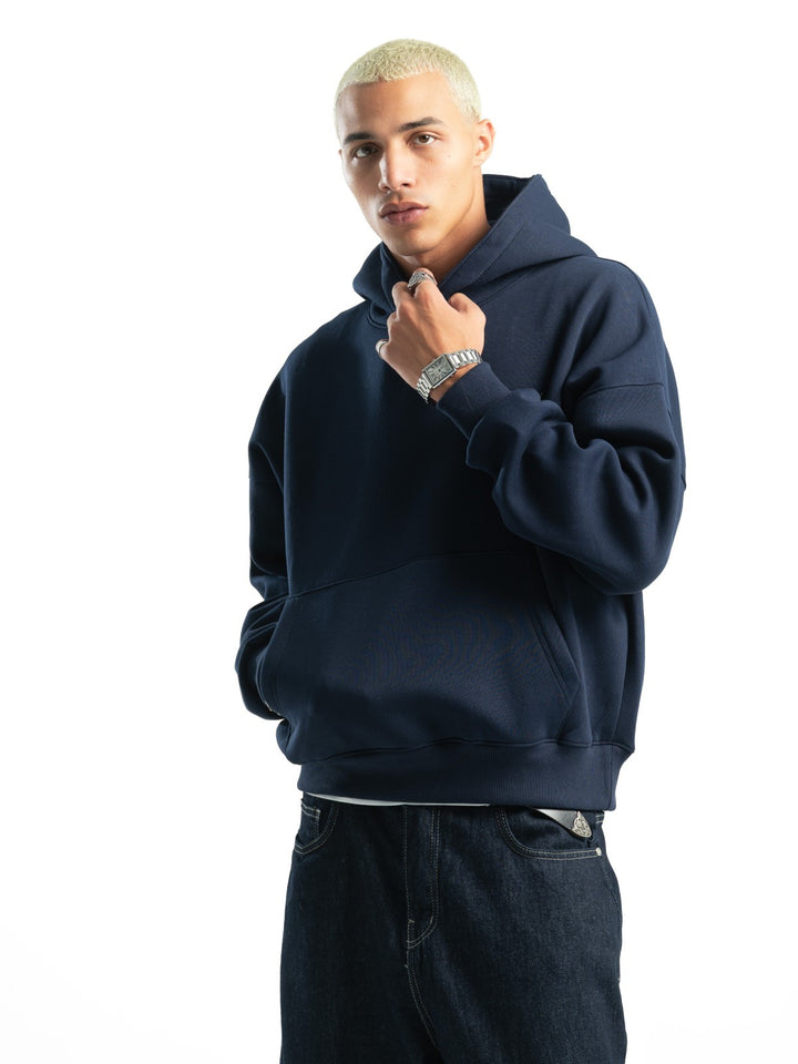 Box Fit Hoodie - Navy