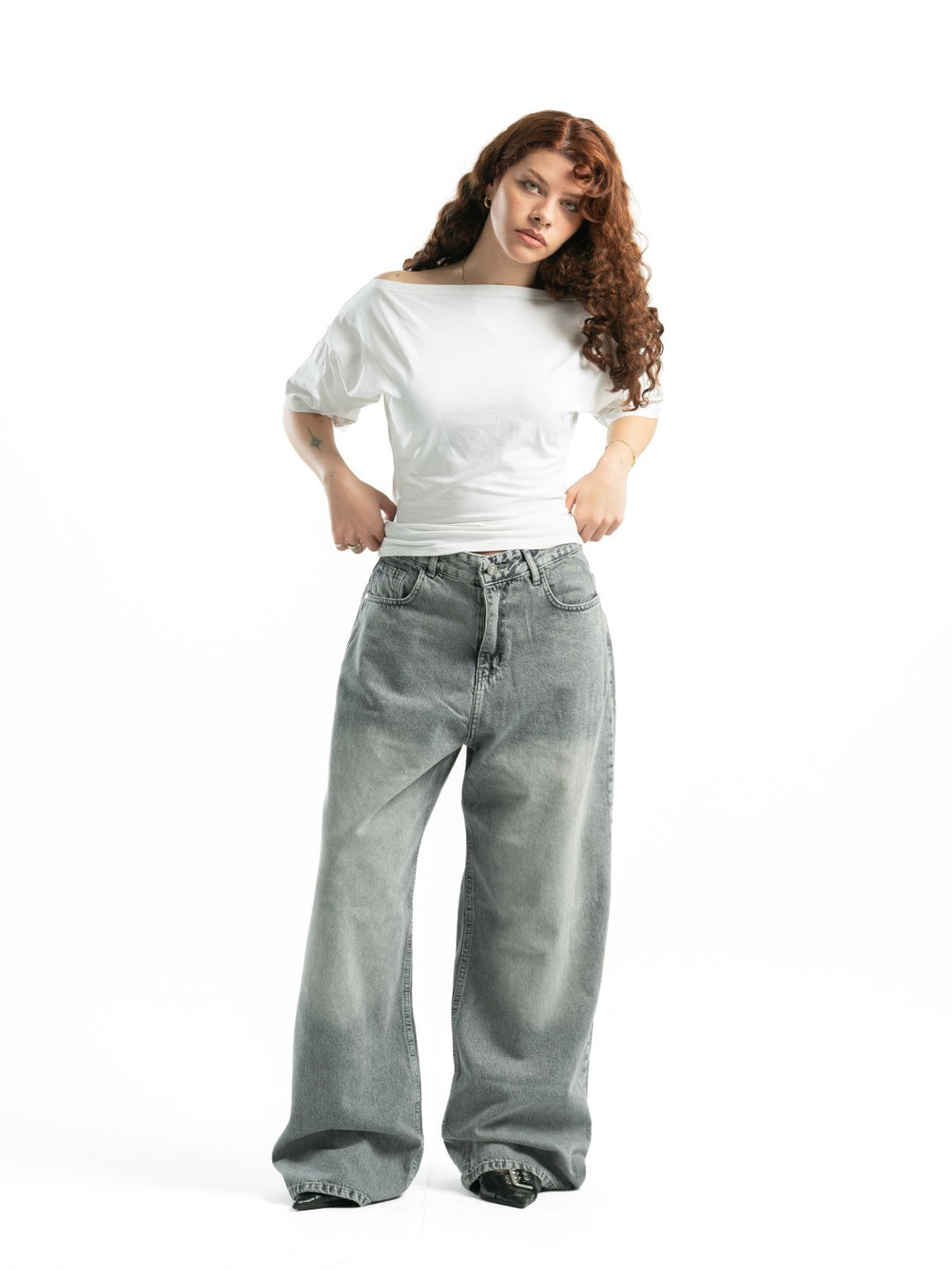 Super Baggy Jeans – Light Grey
