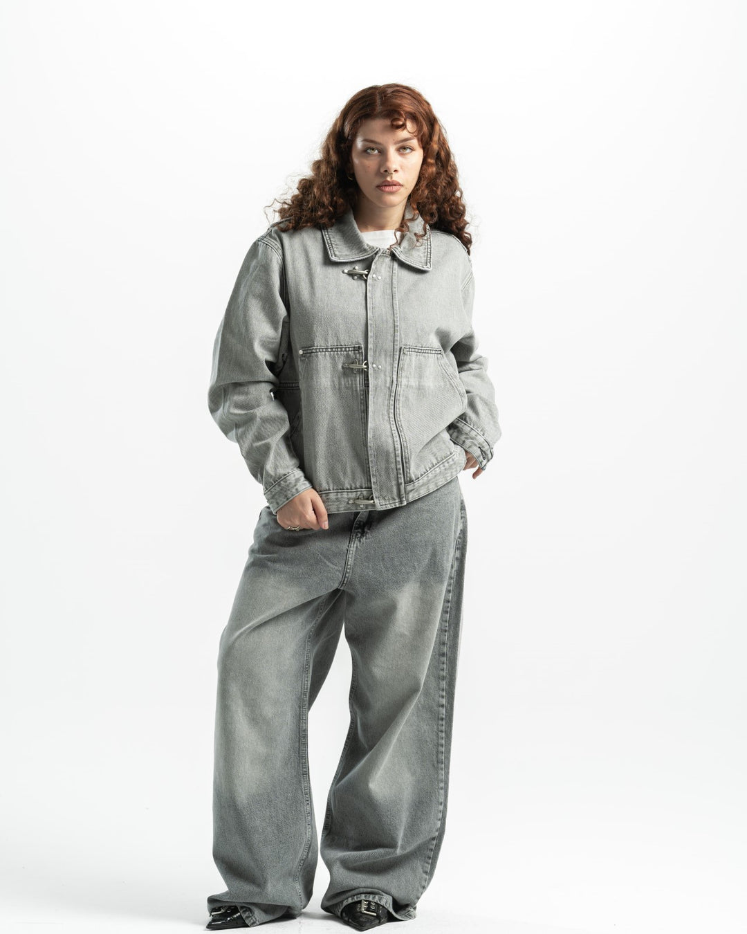 Denim Matching Set – Light Grey