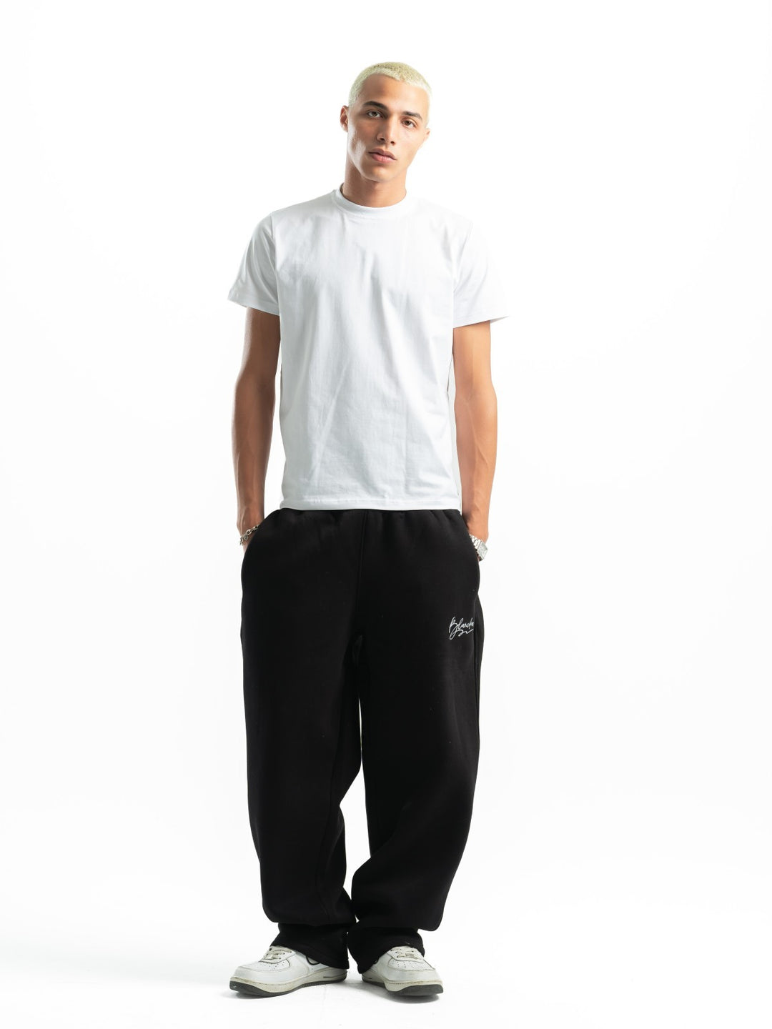 Wide Leg Sweatpants – Black