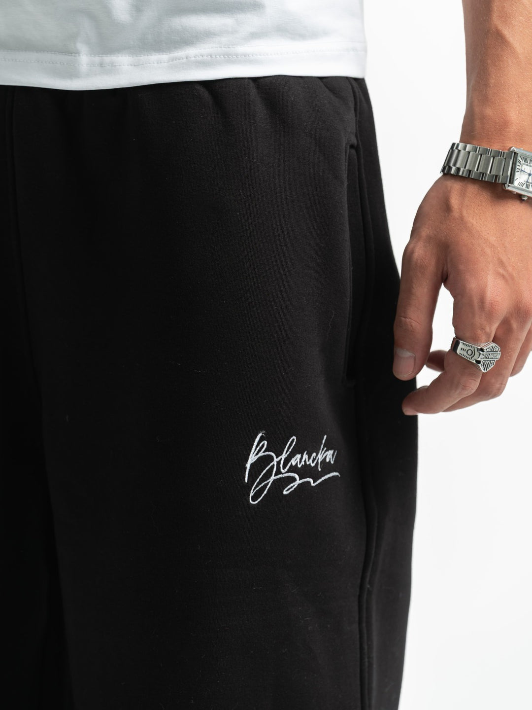 Wide Leg Sweatpants – Black