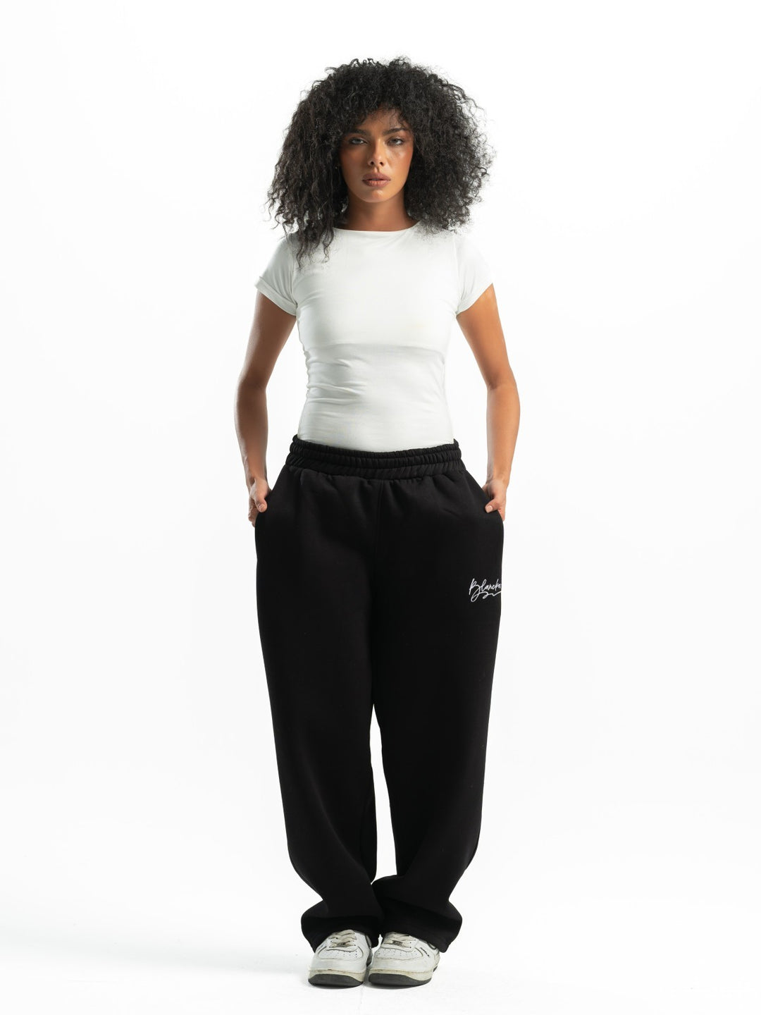 Wide Leg Sweatpants – Black