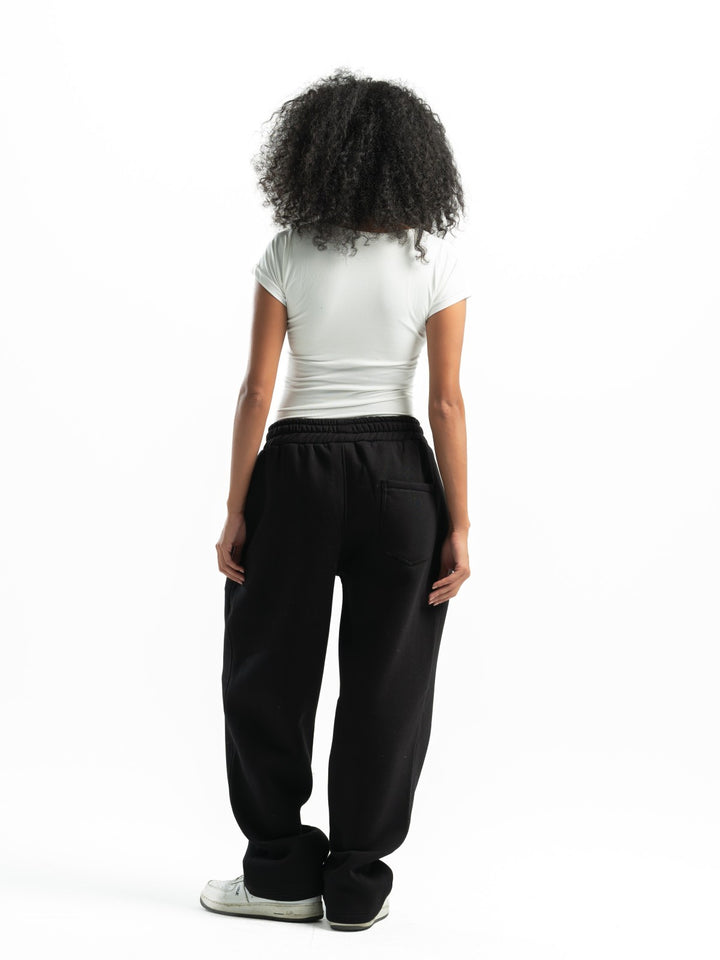 Wide Leg Sweatpants – Black