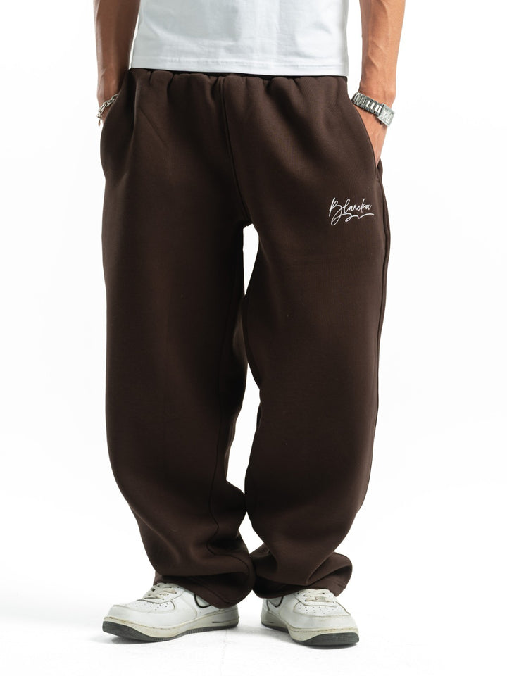 Wide Leg Sweatpants – Brown