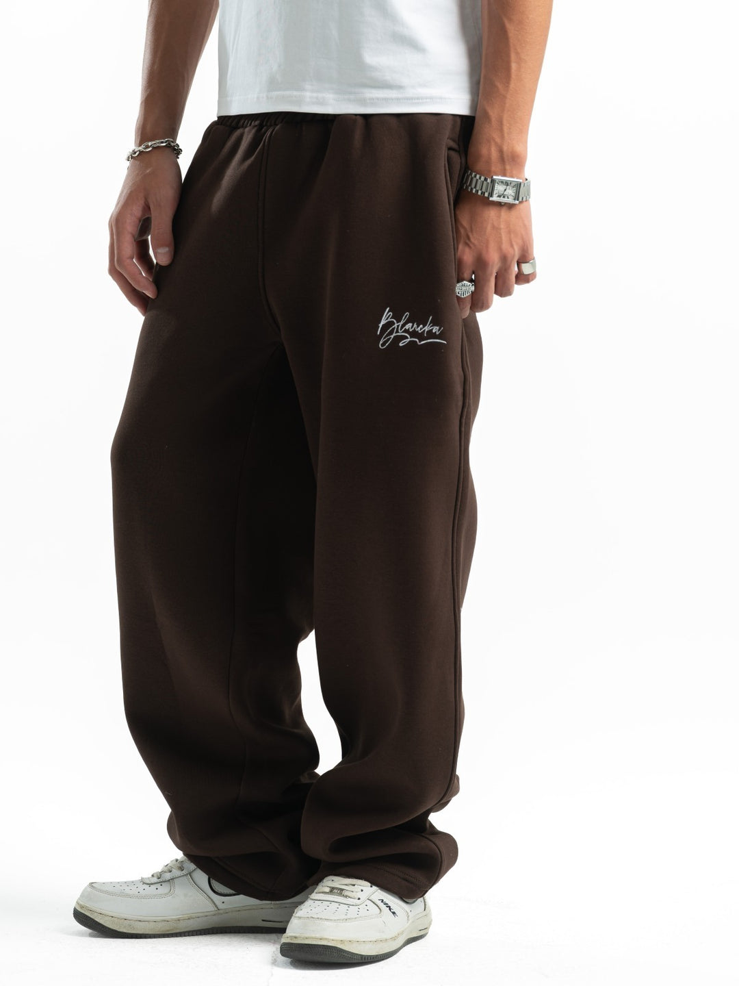 Wide Leg Sweatpants – Brown