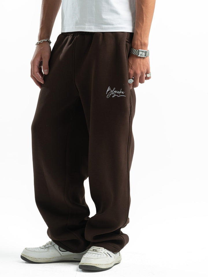 Wide Leg Sweatpants – Brown